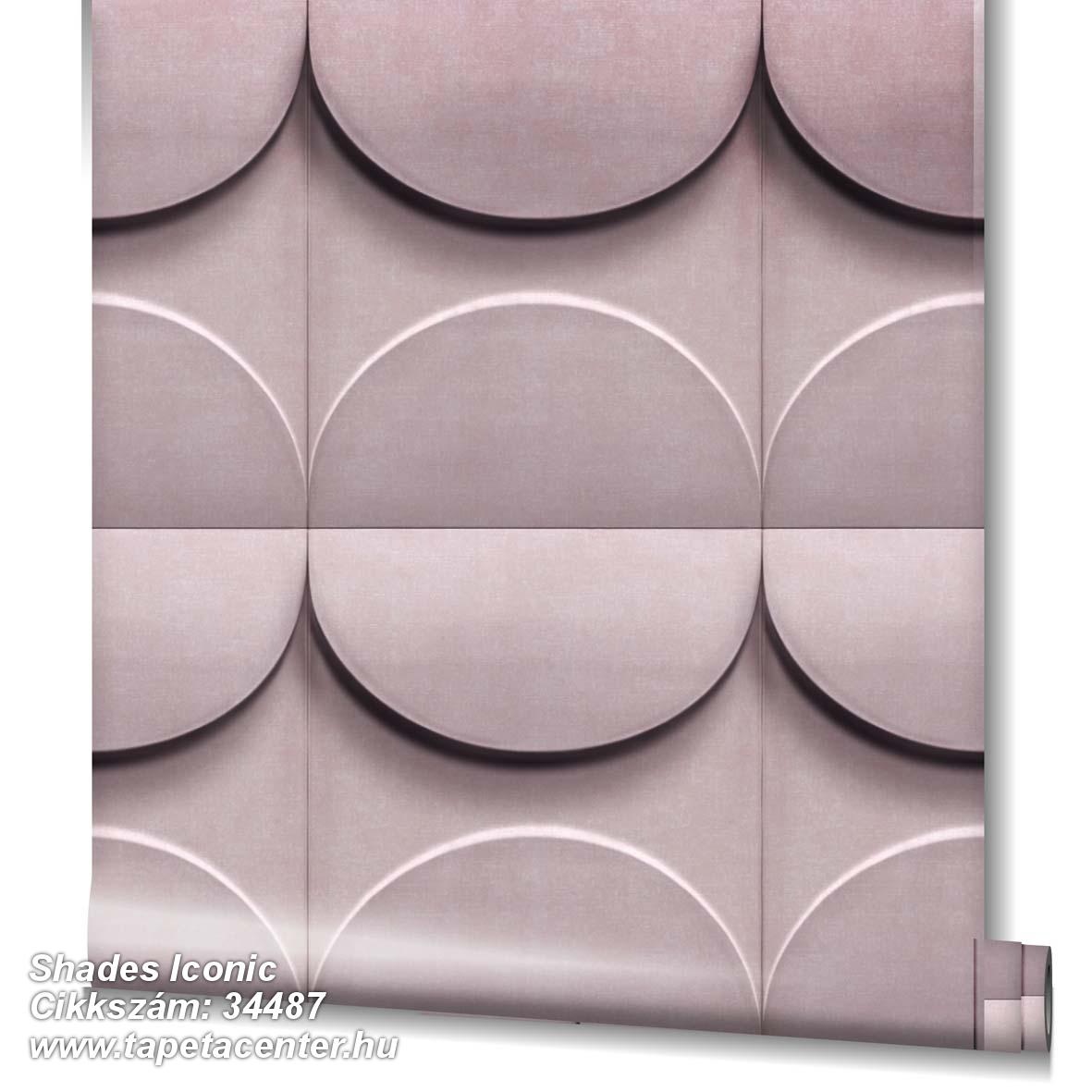 3d hatású,geometriai mintás,pink-rózsaszín,lemosható,vlies tapéta 